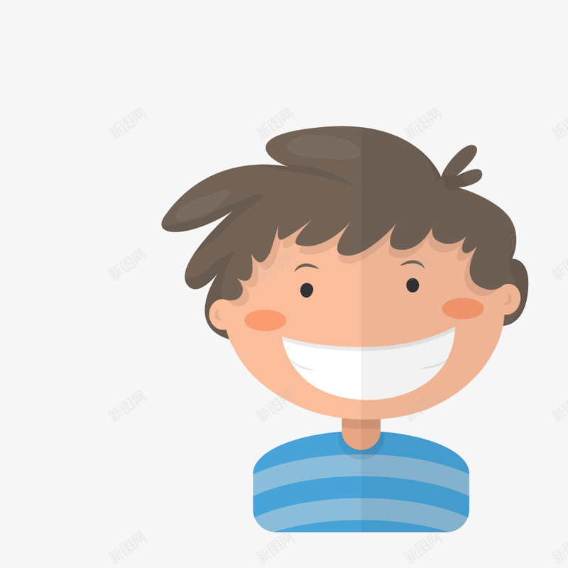 咧嘴笑的男孩卡通图png免抠素材_新图网 https://ixintu.com 人物 咧嘴笑 手绘图 牙齿 男孩 表情 高兴的