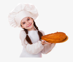厨艺女孩小女孩展示厨艺高清图片