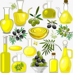 厨房油壶各种橄榄油瓶高清图片