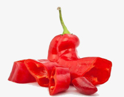 一个辣椒一个切碎的红辣椒大图高清图片