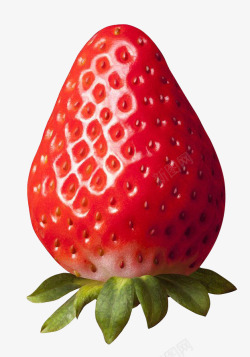 红色诱人的大草莓素材