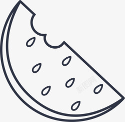 西瓜简笔素材
