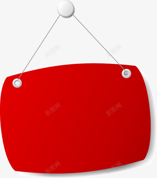 红色方块吊牌标签png免抠素材_新图网 https://ixintu.com 方块 标签 红色