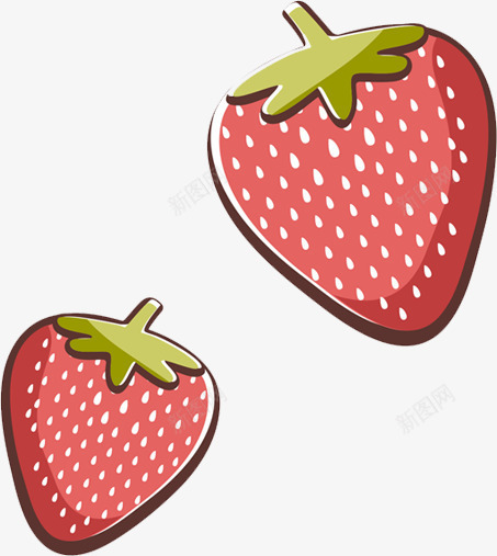 草莓png免抠素材_新图网 https://ixintu.com 卡通画 唯美画 水果 草莓 食物