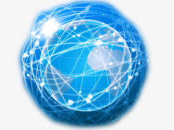 地产高科技球体蓝色科技线条球体高清图片