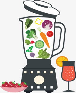 蔬果汁健康饮食蔬果果汁矢量图高清图片