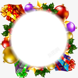 圆形框子圣诞节边框高清图片