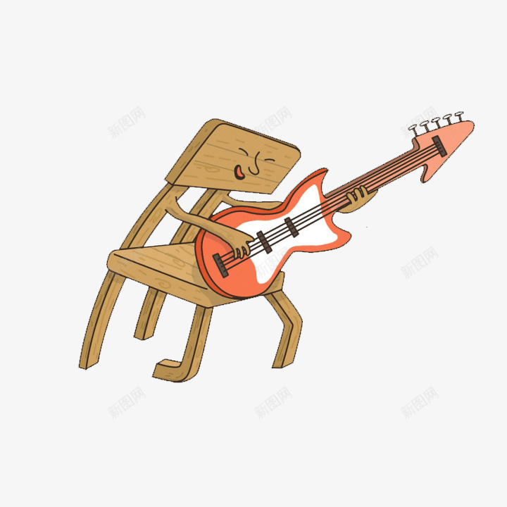 弹吉他卡通形象插画艺术png免抠素材_新图网 https://ixintu.com 创意 卡通形象 弹吉他 插画 有趣 艺术 设计