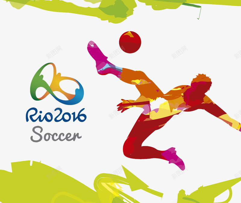 里约奥运会png免抠素材_新图网 https://ixintu.com 人物 体育 彩色色块 紫色 足球 运动 项目