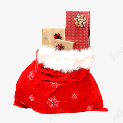 圣诞礼物袋子装饰图案png免抠素材_新图网 https://ixintu.com 双十二 圣诞礼物 圣诞素材 圣诞节 春节 礼物盒 礼物袋