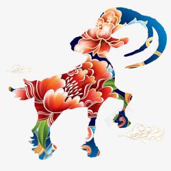 羊年元宵红色中国风节日羊年装饰高清图片