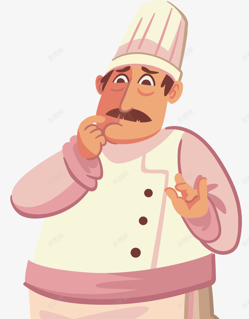 尴尬表情的厨师png免抠素材_新图网 https://ixintu.com 厨师 品尝味道 矢量素材 表情尴尬 难吃
