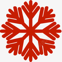 红色的雪花图标圣诞礼物装饰物图标