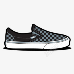 VansCheckerboardGreyIcon图标png_新图网 https://ixintu.com checkerboard grey shoe vans