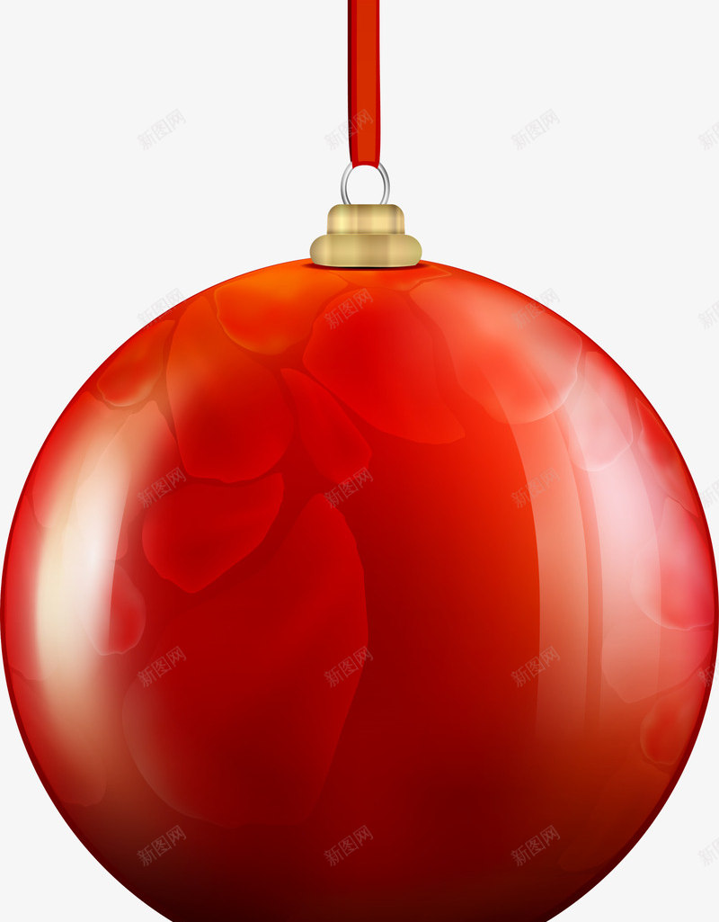 圣诞节红色圣诞球png免抠素材_新图网 https://ixintu.com 吊球装饰 喜庆 圣诞节冬青 圣诞节吊球 红色圣诞球 红色绳子