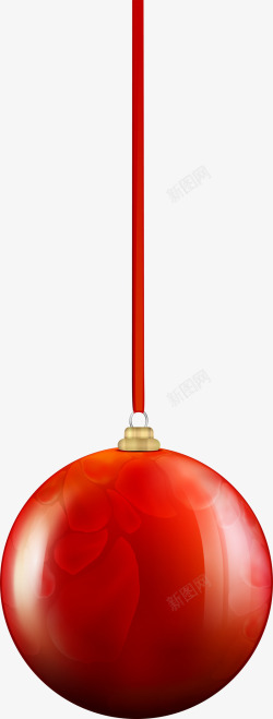 圣诞节红色圣诞球素材
