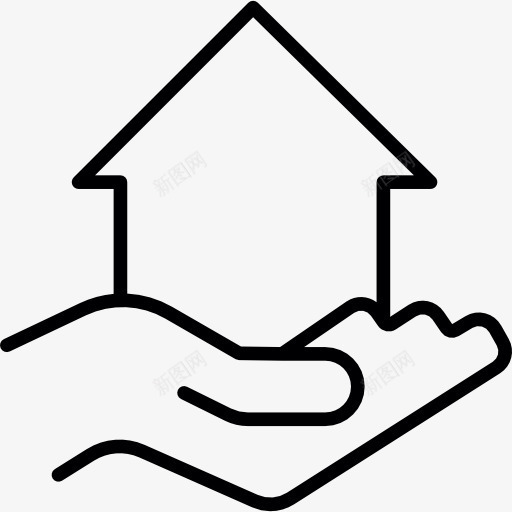 我的房子图标png_新图网 https://ixintu.com 家庭 建筑 我的家人 房地产 房子 手势 方面