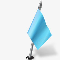 蓝色的三角彩旗图标png_新图网 https://ixintu.com flag 小旗 小旗子 旗帜