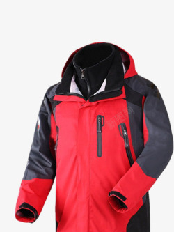 保暖滑雪衣红色滑雪服高清图片