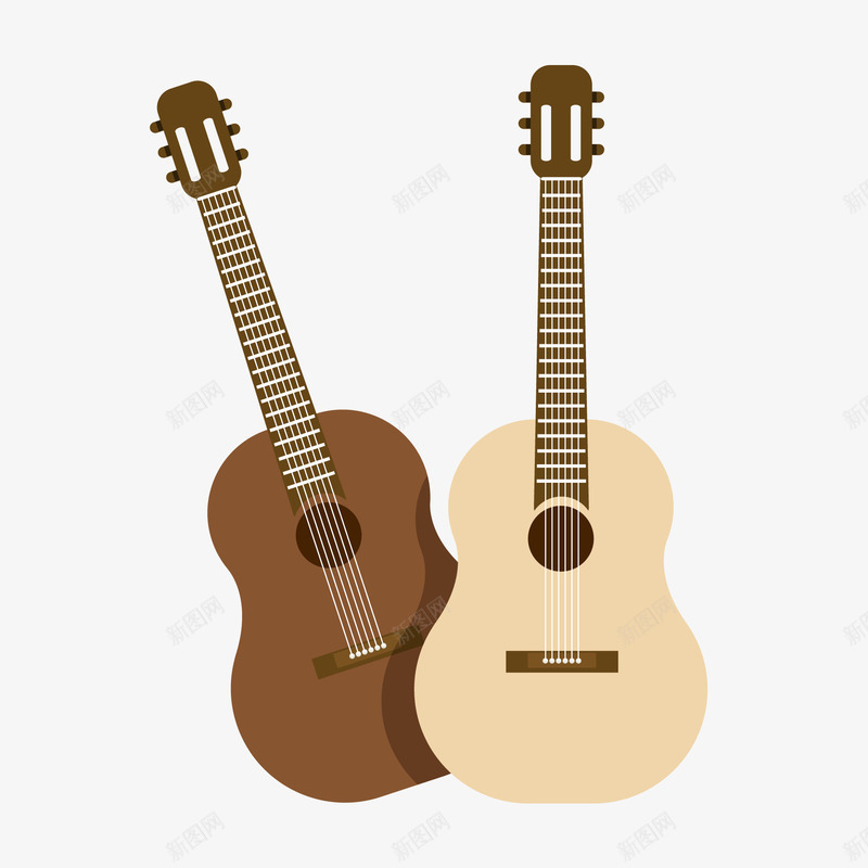 卡通吉他乐器矢量图ai免抠素材_新图网 https://ixintu.com 乐器设计 吉他 弹奏 演出 演奏 表演 矢量图