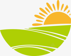 农业图标太阳生态农业矢量图图标高清图片