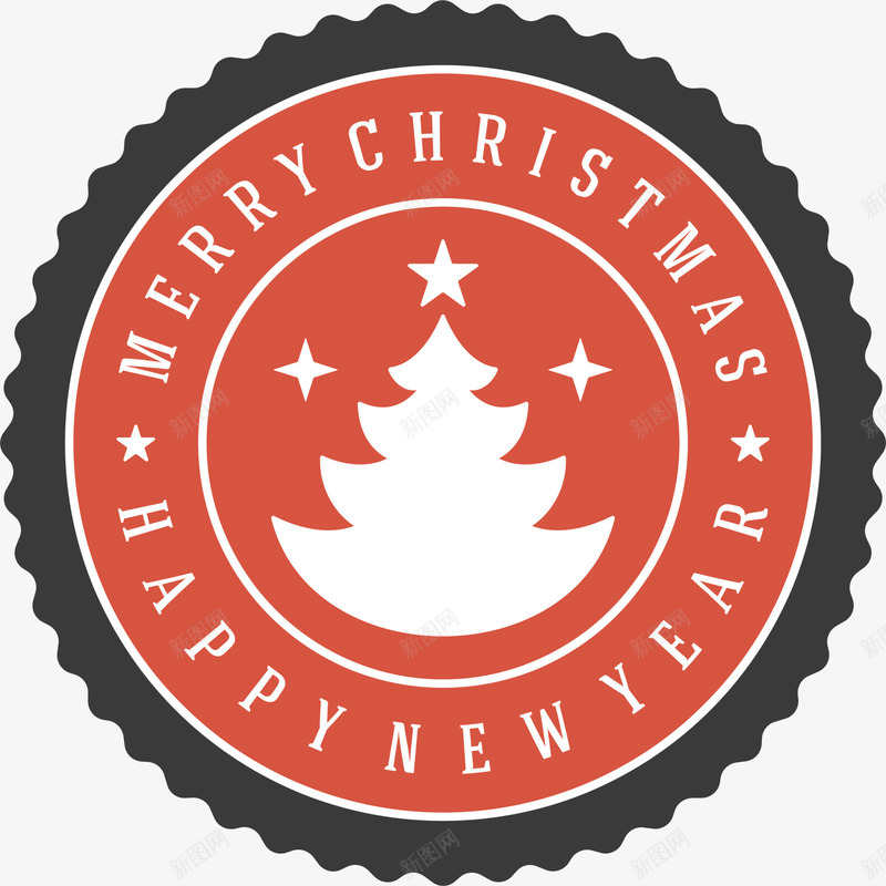 圣诞节红色卡片png免抠素材_新图网 https://ixintu.com christmas merry 圣诞节卡片 白色大树 白色星星 红色卡片