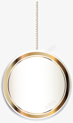 圣诞节金色圆环挂饰素材