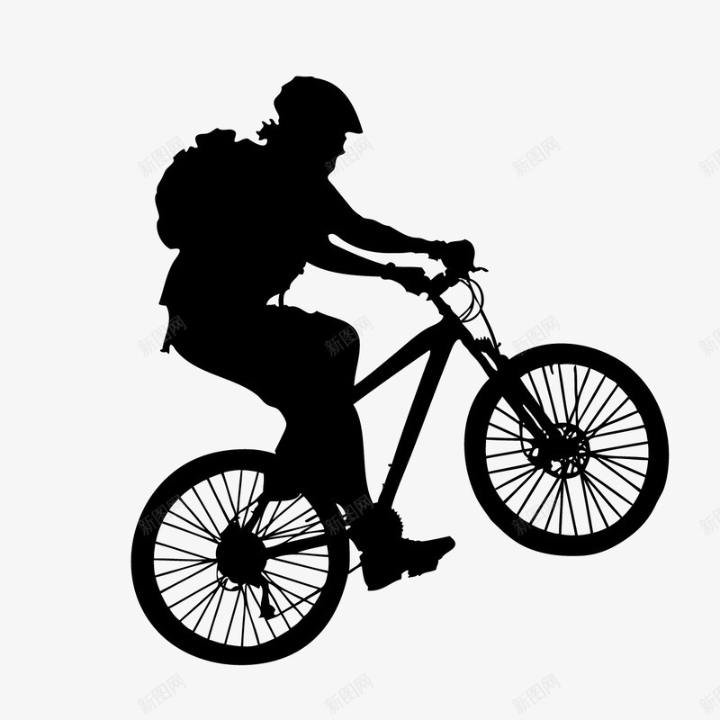 骑自行车的男子png免抠素材_新图网 https://ixintu.com 卡通 帽子 手绘 背包 自行车
