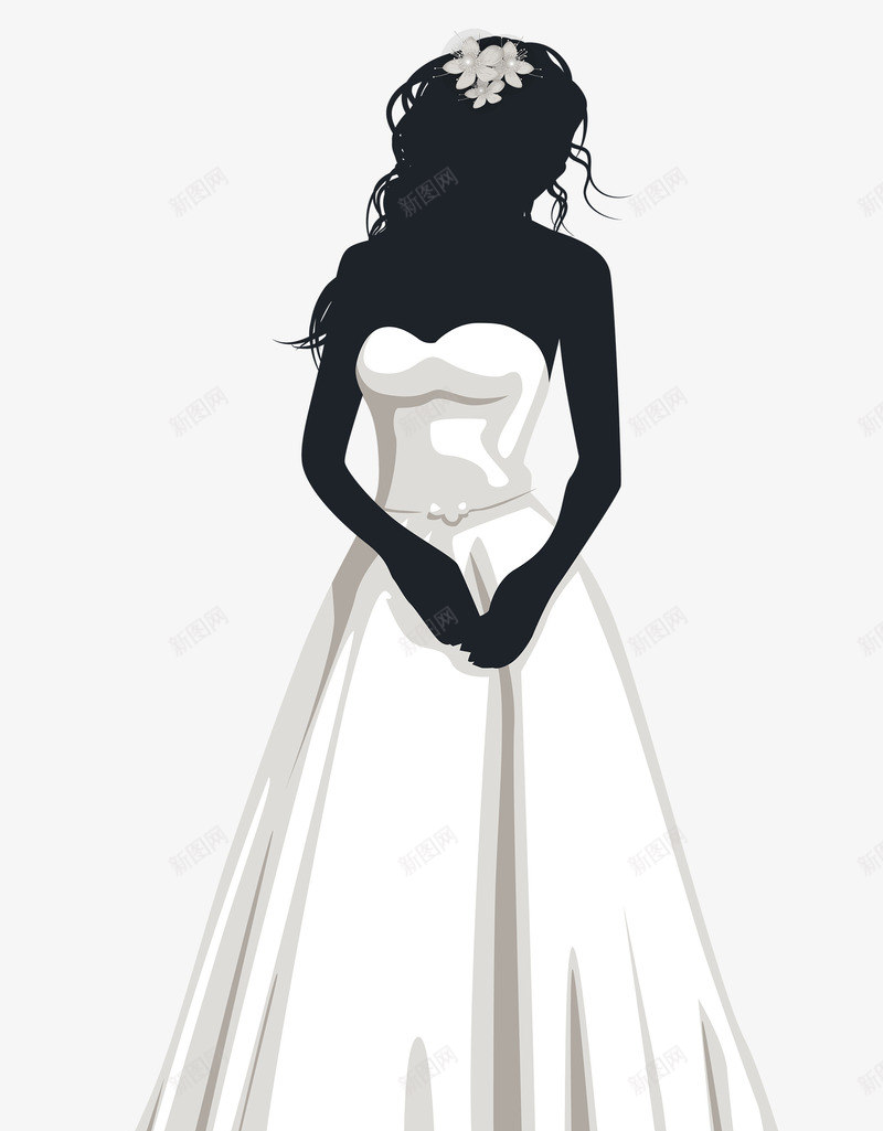 穿着婚纱的美女模特png免抠素材_新图网 https://ixintu.com 人物 卡通漫画 女人 婚纱 模特 结婚 美女 花朵