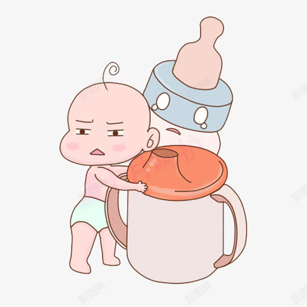 宝宝的奶瓶png免抠素材_新图网 https://ixintu.com 喝奶 奶瓶 婴儿 孩子 宝宝 宝宝喝奶 小孩 新生儿
