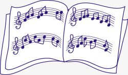 音乐书矢量图素材