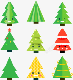 简单的圣诞树手绘圣诞树矢量图高清图片