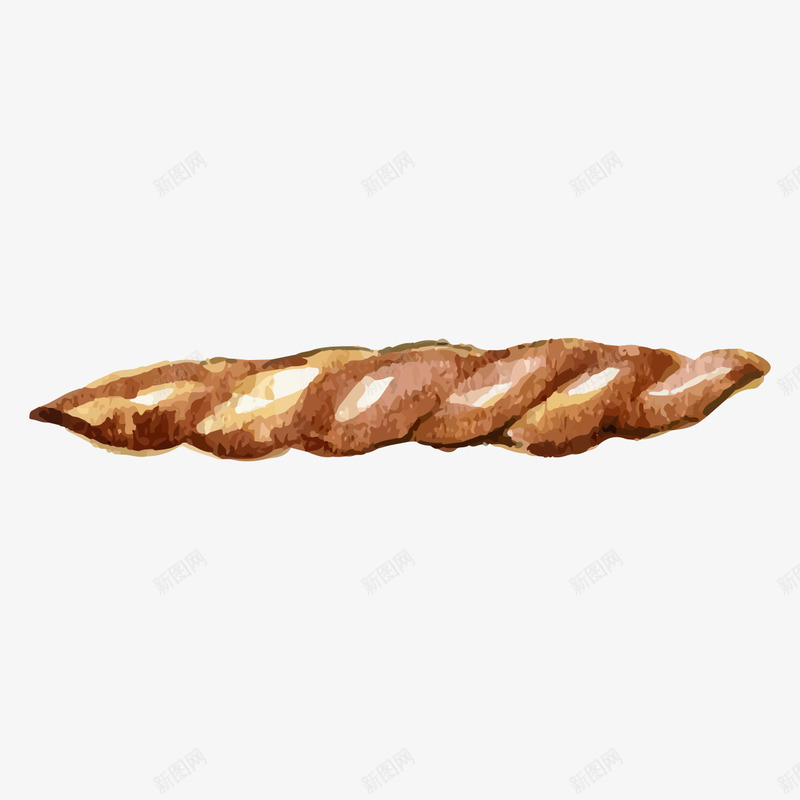 手绘水彩食物麻花png免抠素材_新图网 https://ixintu.com 手绘 水彩 零食 食物 麻花