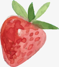 卡通水彩草莓插画素材