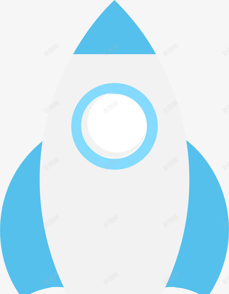 蓝色火箭图标png_新图网 https://ixintu.com 出发 升天 卡通 发射 图标icon 太空舱 宇宙飞船 火箭 火箭头