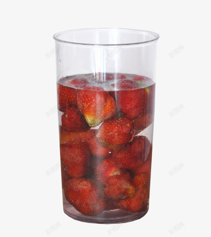 一杯水泡草莓png免抠素材_新图网 https://ixintu.com 手绘 水 玻璃杯 简图 草莓