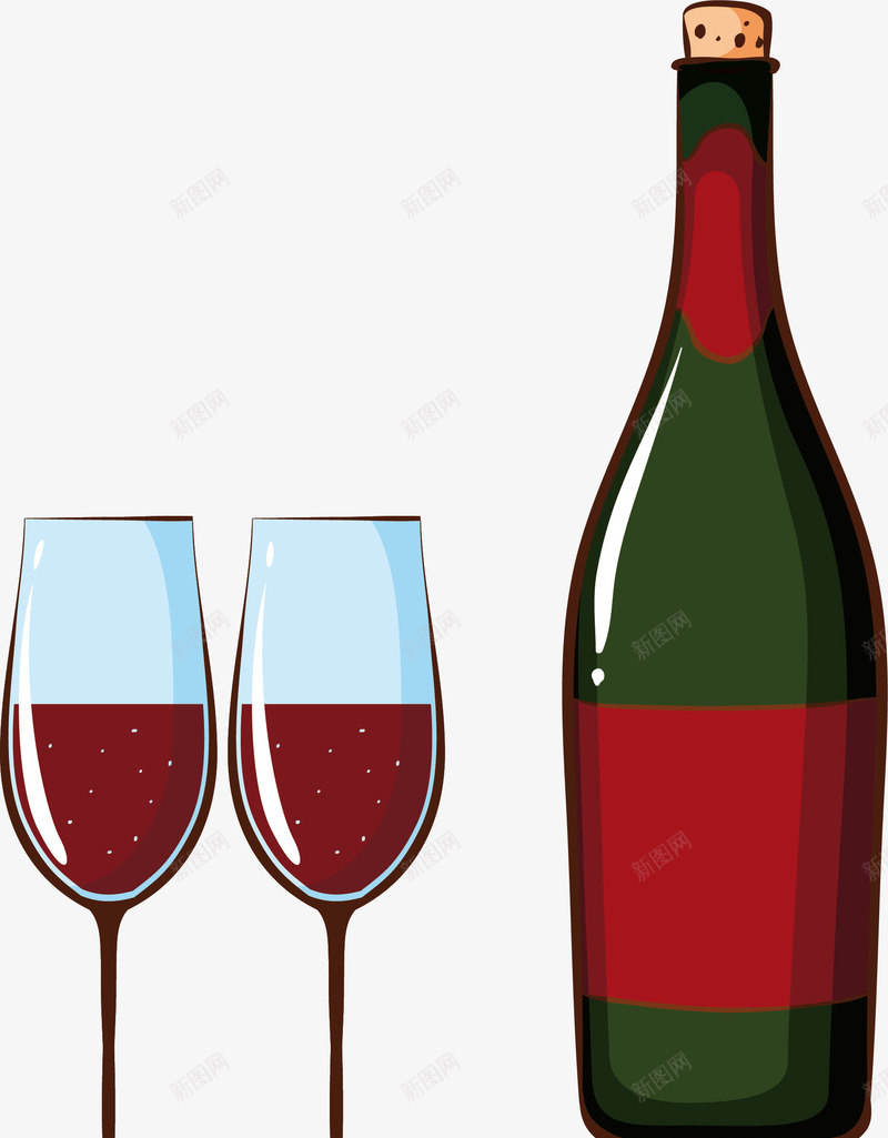 派对红酒png免抠素材_新图网 https://ixintu.com 狂欢派对 矢量素材 红酒 红酒杯