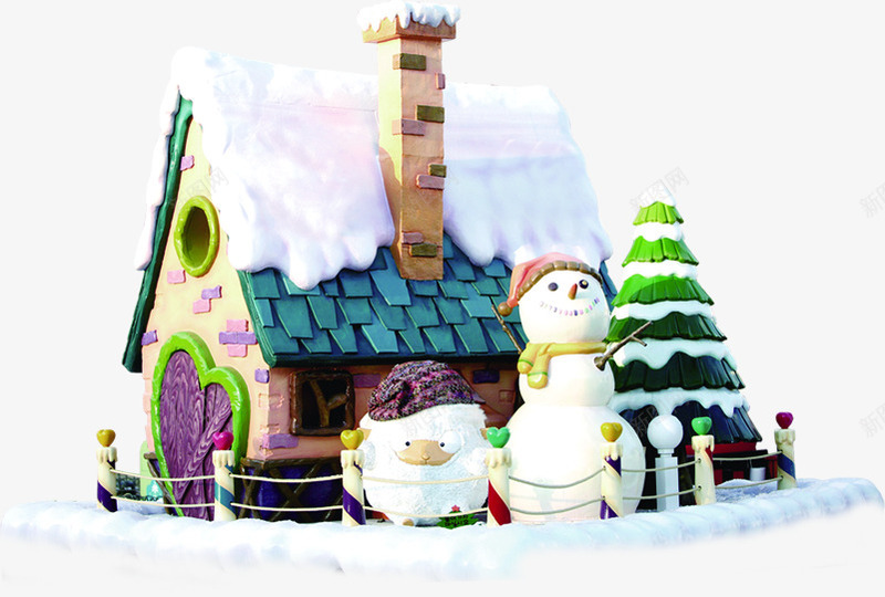 清新可爱的圣诞小屋png免抠素材_新图网 https://ixintu.com 可爱 圣诞 小屋 清新
