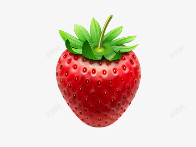 手绘红色草莓png免抠素材_新图网 https://ixintu.com 手绘草莓 水果 红色草莓 草莓 食物
