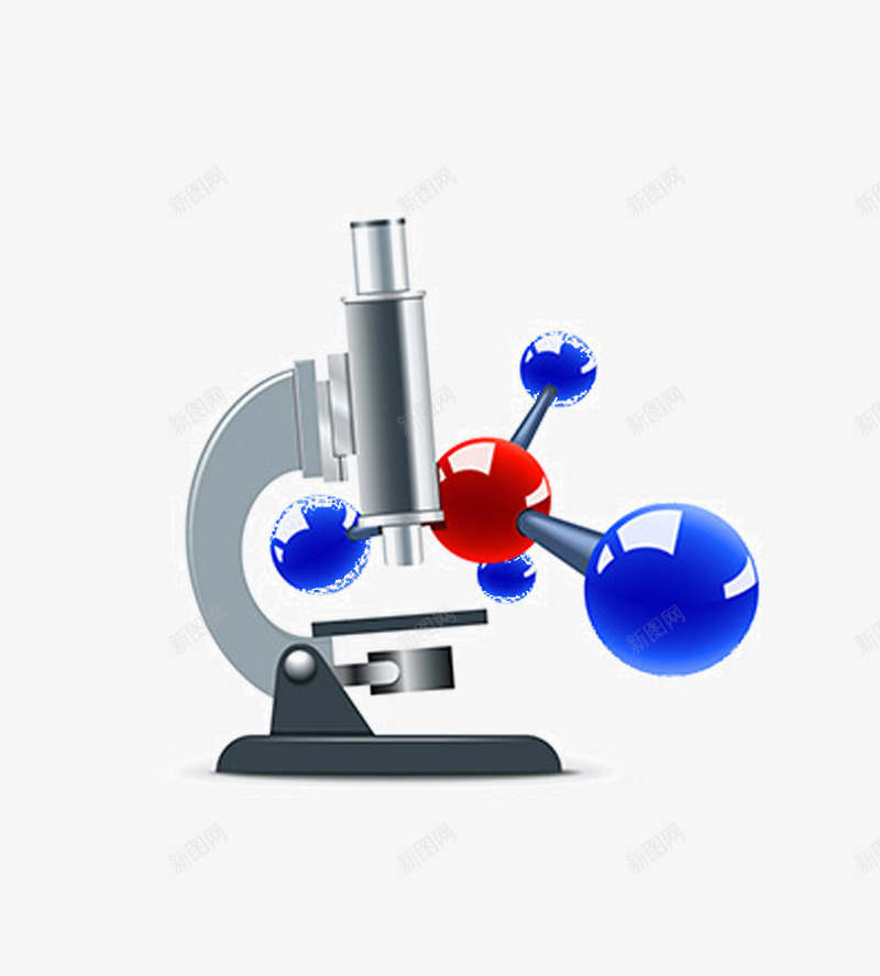 科技显微镜png免抠素材_新图网 https://ixintu.com 分子高科技显微镜 显微镜png图片 显微镜免抠素材 银色显微镜