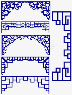 古典木门家具花纹中国风门框高清图片