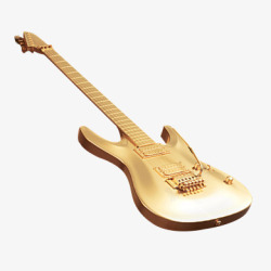 金属乐器金色吉他高清图片