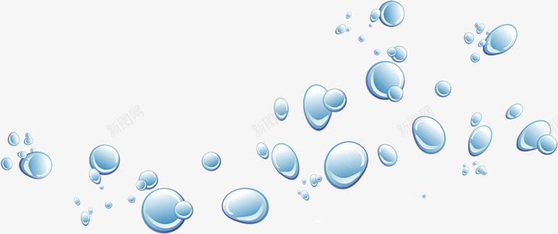蓝色水球一串png免抠素材_新图网 https://ixintu.com 一串 水球 蓝色