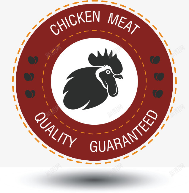 英文标签图标png_新图网 https://ixintu.com logo 标签 红色 鸡