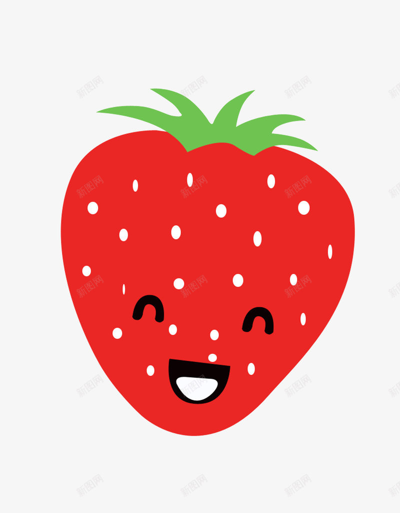 草莓水果卡通png免抠素材_新图网 https://ixintu.com 卡通 水果 草莓