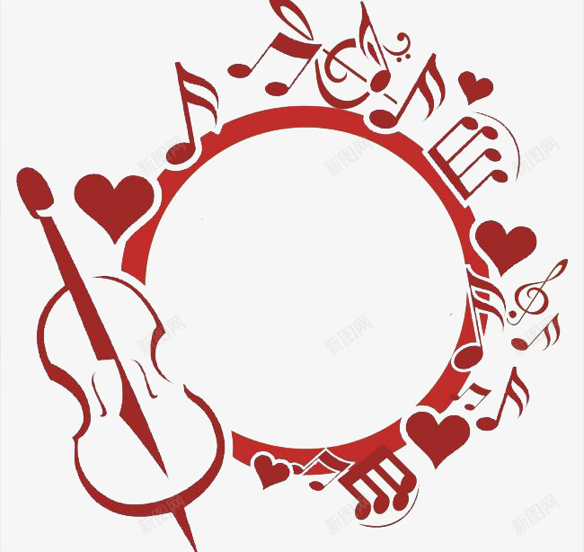 音乐婚礼logo图标png_新图网 https://ixintu.com 字体设计 小提琴 音符