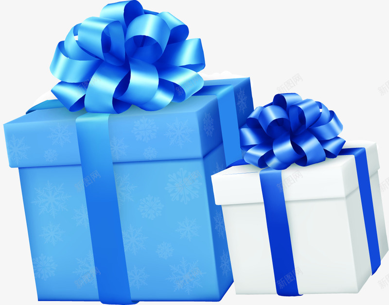 蓝色礼盒圣诞促销背景png免抠素材_新图网 https://ixintu.com 促销 圣诞 礼盒 背景 蓝色