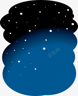 冬季星空冬季蓝色星空背景高清图片