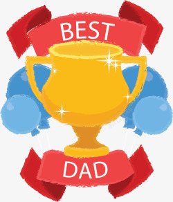 最佳爸爸最佳爸爸父亲节奖杯矢量图高清图片