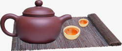 喝茶茶壶中国风古典素材